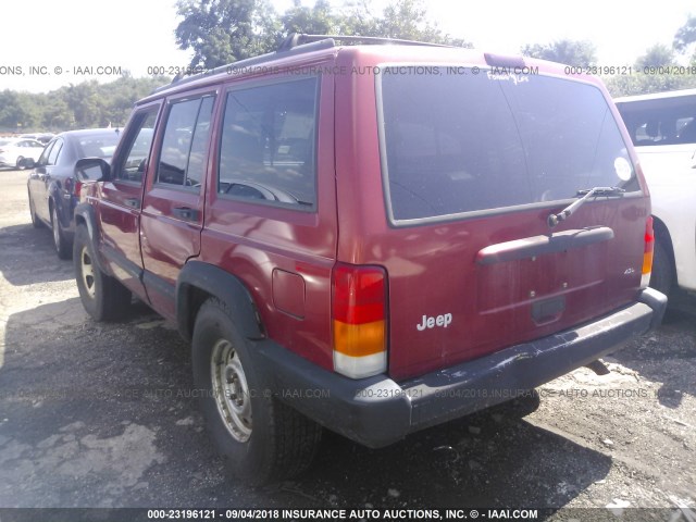 1J4FT68S4WL158949 - 1998 JEEP CHEROKEE SPORT/CLASSIC წითელი ფოტო 3