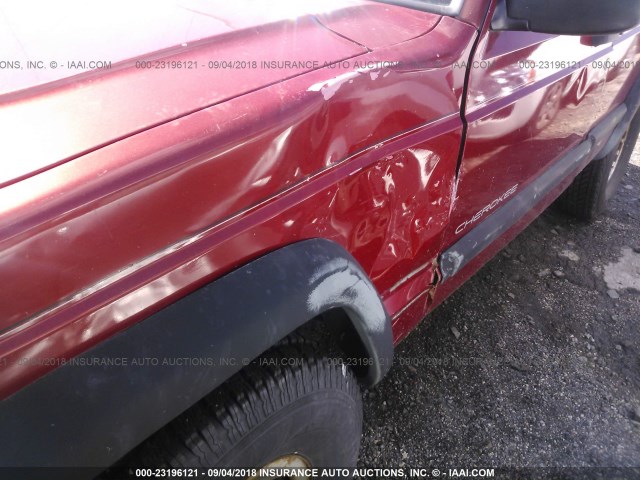 1J4FT68S4WL158949 - 1998 JEEP CHEROKEE SPORT/CLASSIC წითელი ფოტო 6