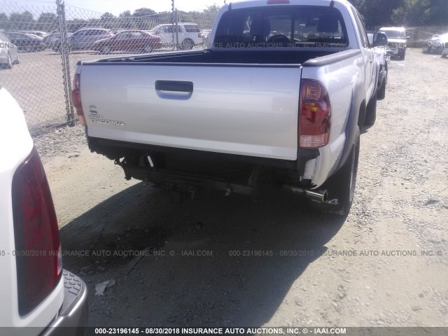 5TEUX42N66Z261686 - 2006 TOYOTA TACOMA ACCESS CAB SILVER photo 6