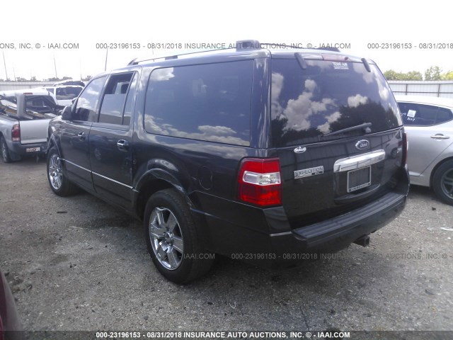 1FMJK1K58AEB53383 - 2010 FORD EXPEDITION EL LIMITED BLACK photo 3