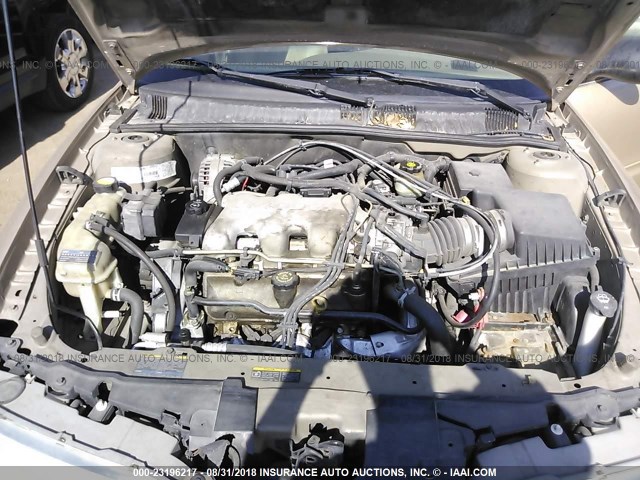 1G3NL52E12C220171 - 2002 OLDSMOBILE ALERO GL GOLD photo 10