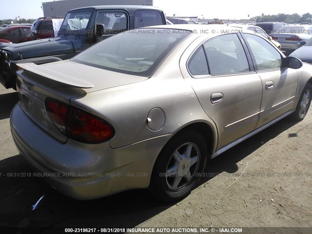 1G3NL52E12C220171 - 2002 OLDSMOBILE ALERO GL GOLD photo 4