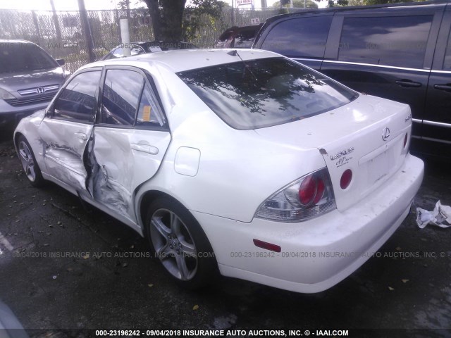 JTHBD182210015706 - 2001 LEXUS IS 300 WHITE photo 3