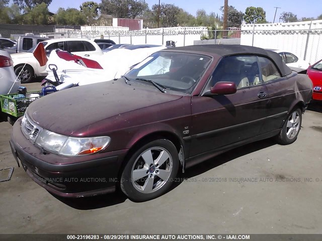 YS3DF78K037006223 - 2003 SAAB 9-3 SE RED photo 2