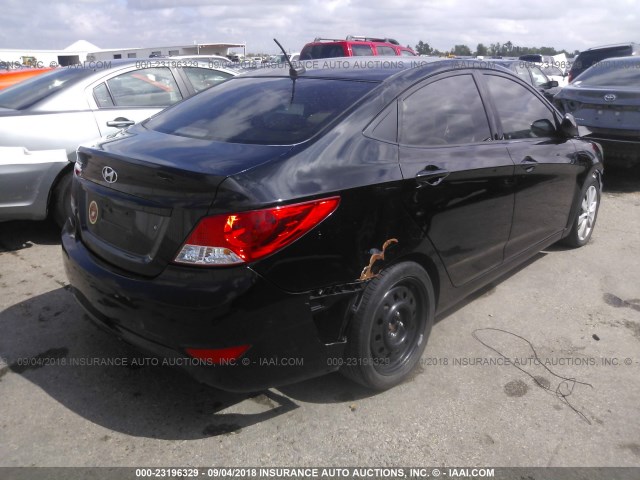 KMHCU4AE8DU495643 - 2013 HYUNDAI ACCENT GLS/SE BLACK photo 4