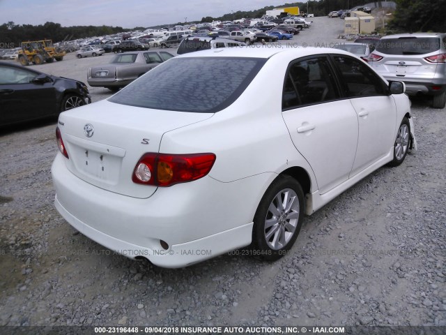 2T1BU40EX9C006360 - 2009 TOYOTA COROLLA S/LE/XLE WHITE photo 4