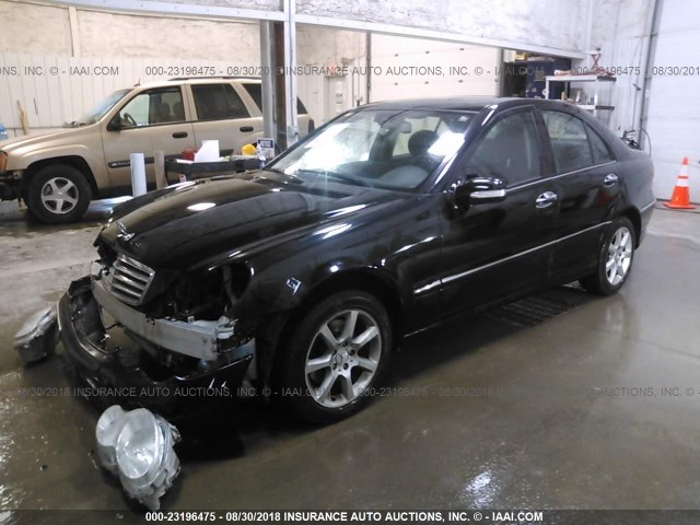 WDBRF92H27F934647 - 2007 MERCEDES-BENZ C 280 4MATIC BLACK photo 2