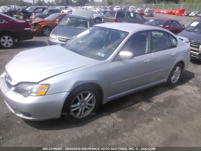 4S3BL616357209446 - 2005 SUBARU LEGACY 2.5I SILVER photo 2