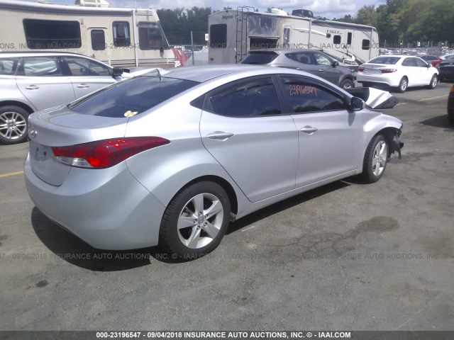 KMHDH4AE4CU281787 - 2012 HYUNDAI ELANTRA GLS/LIMITED SILVER photo 4