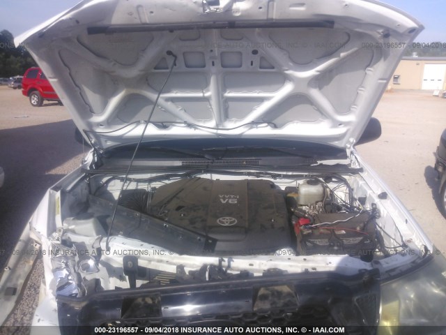 5TFLU4EN3BX008858 - 2011 TOYOTA TACOMA DOUBLE CAB თეთრი ფოტო 10