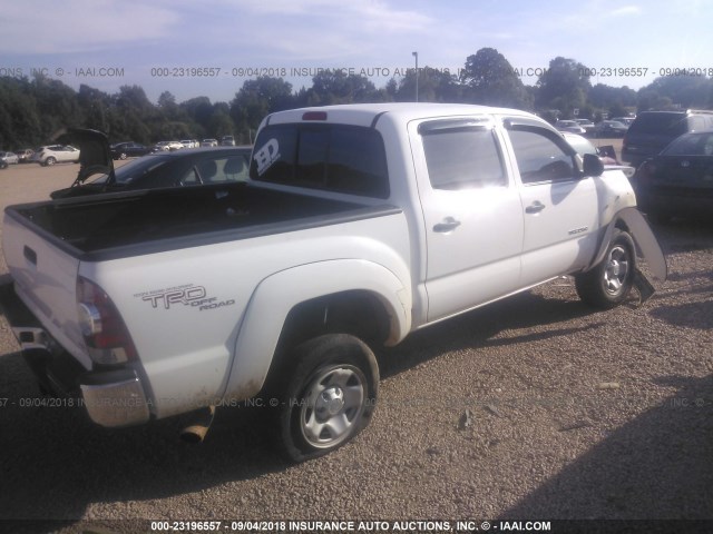 5TFLU4EN3BX008858 - 2011 TOYOTA TACOMA DOUBLE CAB WHITE photo 4