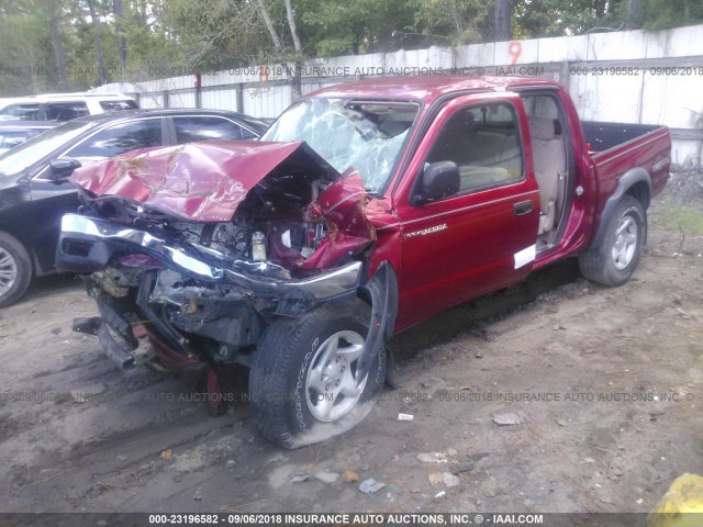 5TEGN92N94Z334448 - 2004 TOYOTA TACOMA DOUBLE CAB PRERUNNER RED photo 2