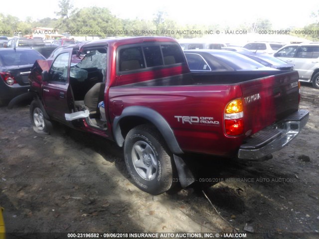 5TEGN92N94Z334448 - 2004 TOYOTA TACOMA DOUBLE CAB PRERUNNER RED photo 3