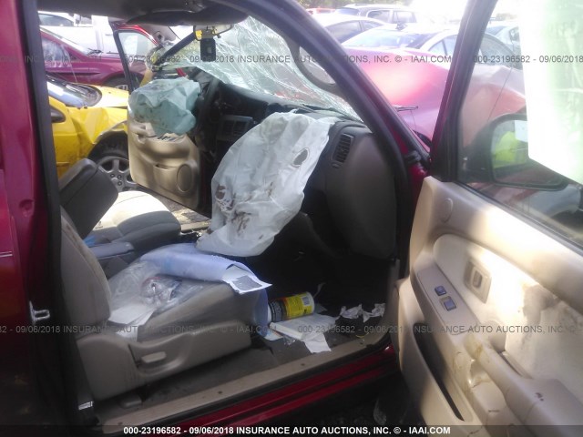 5TEGN92N94Z334448 - 2004 TOYOTA TACOMA DOUBLE CAB PRERUNNER RED photo 5