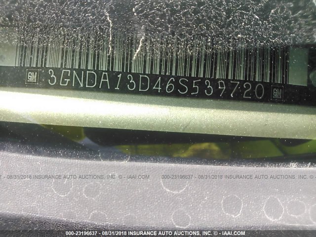 3GNDA13D46S539720 - 2006 CHEVROLET HHR LS GOLD photo 9