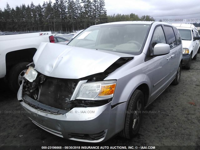 1D8HN54P18B177876 - 2008 DODGE GRAND CARAVAN SXT SILVER photo 2