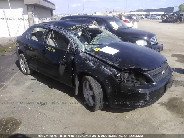 1G1AT58H497237171 - 2009 CHEVROLET COBALT LT BLACK photo 1