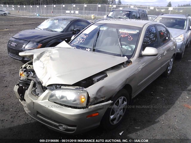 KMHDN46D86U241354 - 2006 HYUNDAI ELANTRA GLS/GT/LIMITED GOLD photo 2