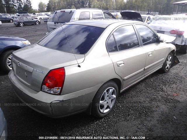 KMHDN46D86U241354 - 2006 HYUNDAI ELANTRA GLS/GT/LIMITED GOLD photo 4