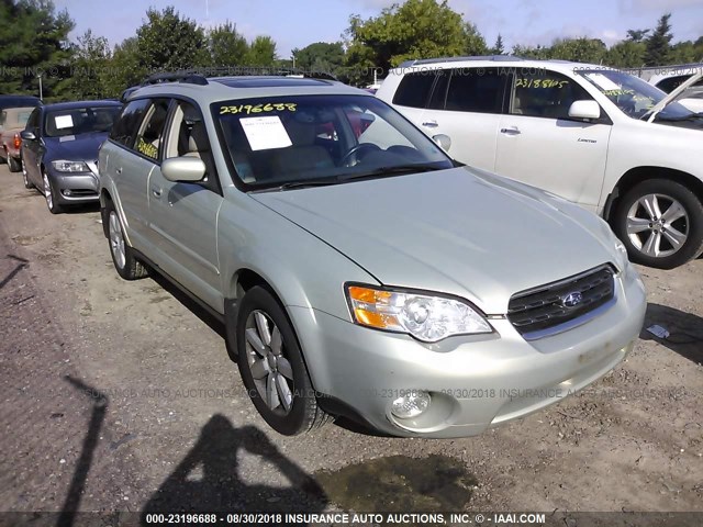 4S4BP62C367314266 - 2006 SUBARU LEGACY OUTBACK 2.5I LIMITED GREEN photo 1