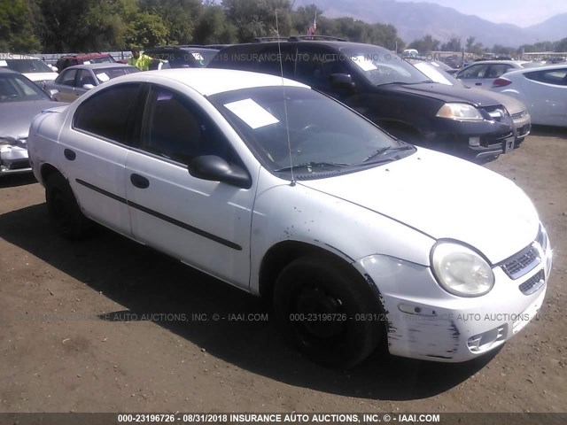 1B3ES26C65D101591 - 2005 DODGE NEON SE WHITE photo 1