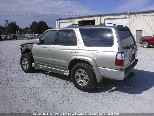 JT3GN86R020236210 - 2002 TOYOTA 4RUNNER SR5 GOLD photo 3