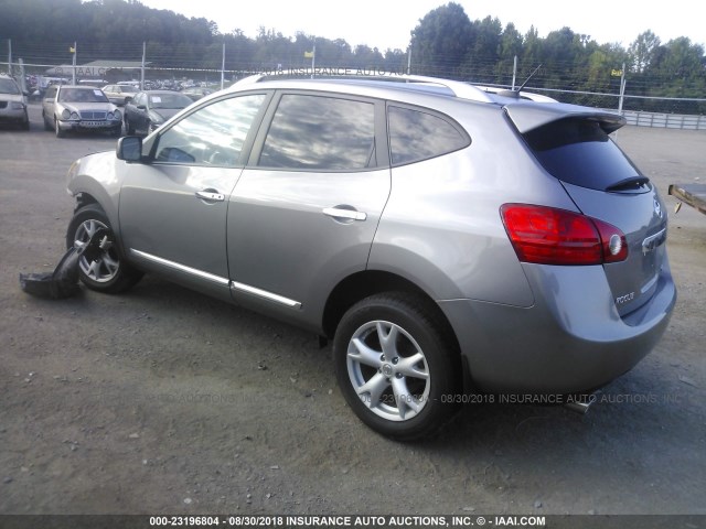 JN8AS5MV6BW689225 - 2011 NISSAN ROGUE S/SV/KROM GRAY photo 3