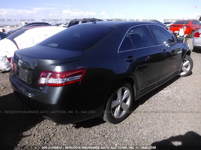 4T1BK3EK7AU609297 - 2010 TOYOTA CAMRY SE/LE/XLE GRAY photo 4