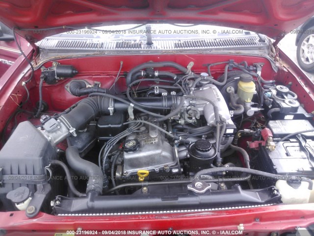 4TASM92N5WZ135064 - 1998 TOYOTA TACOMA XTRACAB PRERUNNER მუქწითელი ფოტო 10