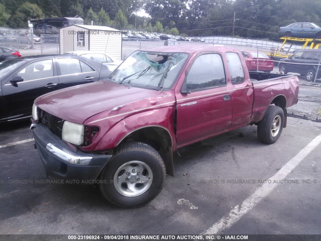 4TASM92N5WZ135064 - 1998 TOYOTA TACOMA XTRACAB PRERUNNER მუქწითელი ფოტო 2