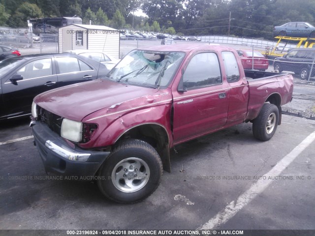 4TASM92N5WZ135064 - 1998 TOYOTA TACOMA XTRACAB PRERUNNER MAROON photo 2