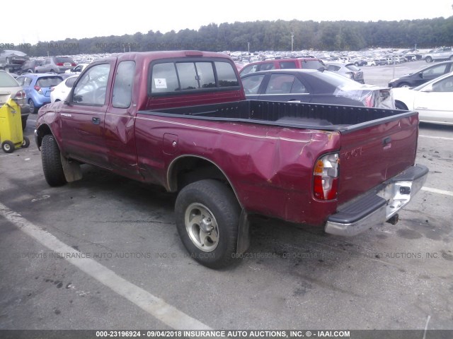 4TASM92N5WZ135064 - 1998 TOYOTA TACOMA XTRACAB PRERUNNER მუქწითელი ფოტო 3