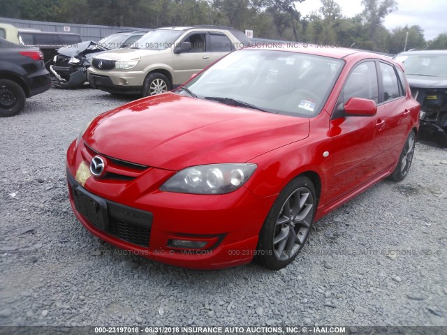 JM1BK34M681182472 - 2008 MAZDA SPEED 3 RED photo 2