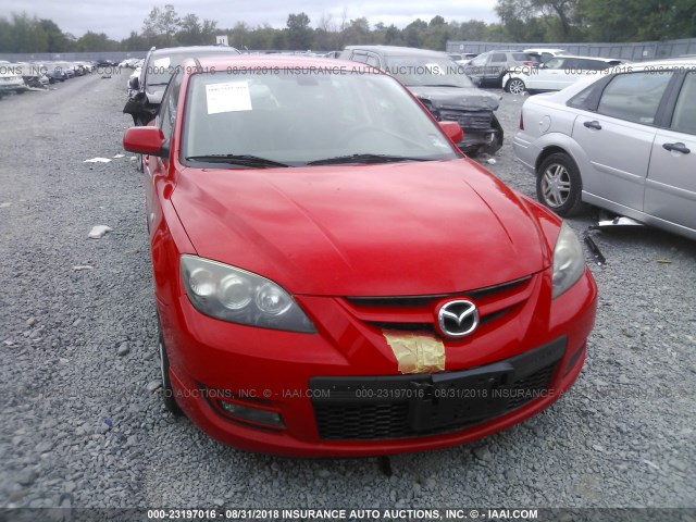 JM1BK34M681182472 - 2008 MAZDA SPEED 3 RED photo 6