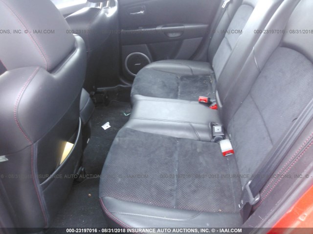 JM1BK34M681182472 - 2008 MAZDA SPEED 3 RED photo 8