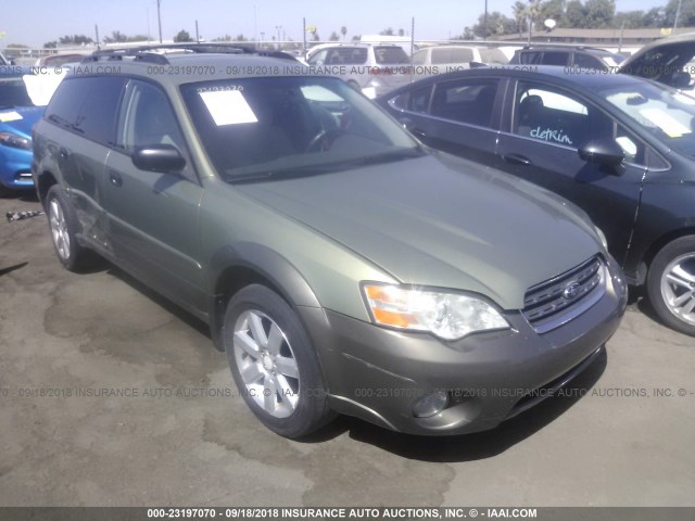 4S4BP61C867329573 - 2006 SUBARU LEGACY OUTBACK 2.5I GREEN photo 1