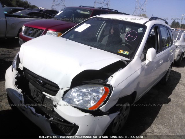 KNAFG528697251760 - 2009 KIA RONDO LX/EX WHITE photo 2