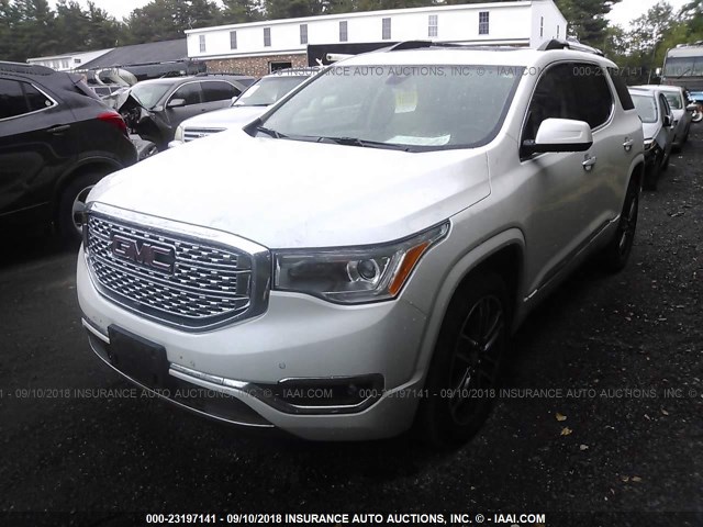 1GKKNXLS5HZ149841 - 2017 GMC ACADIA DENALI WHITE photo 2