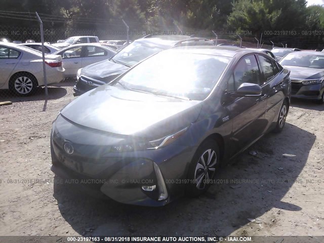 JTDKARFP4H3001239 - 2017 TOYOTA PRIUS PRIME  GRAY photo 2