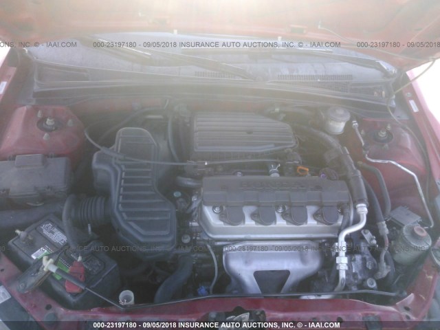 1HGES16395L021279 - 2005 HONDA CIVIC DX VP Qırmızı foto 10