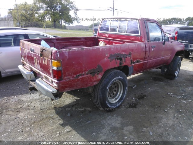 JT4RN60R5F5081471 - 1985 TOYOTA PICKUP RN60 RED photo 4