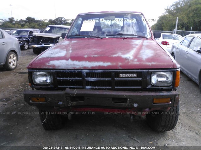 JT4RN60R5F5081471 - 1985 TOYOTA PICKUP RN60 RED photo 6