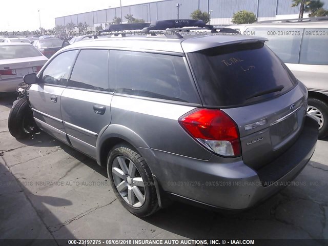 4S4BP61C387314322 - 2008 SUBARU OUTBACK 2.5I GRAY photo 3