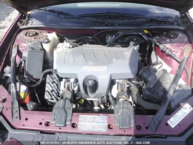 2G2WP522151240191 - 2005 PONTIAC GRAND PRIX წითელი ფოტო 10