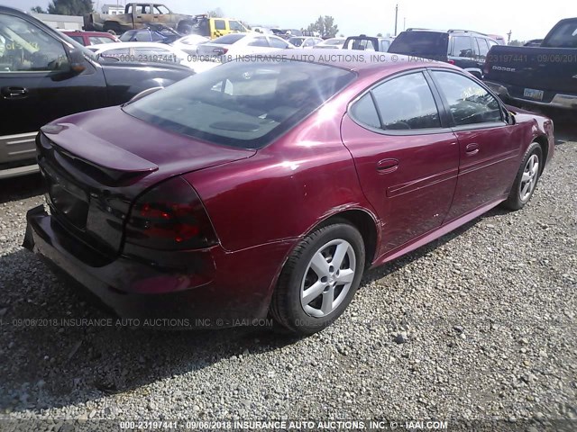 2G2WP522151240191 - 2005 PONTIAC GRAND PRIX წითელი ფოტო 4