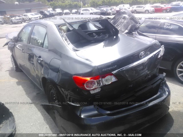 2T1BU4EE1CC801460 - 2012 TOYOTA COROLLA S/LE GRAY photo 3