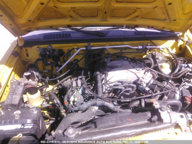 5N1ED28T11C506713 - 2001 NISSAN XTERRA XE/SE YELLOW photo 10