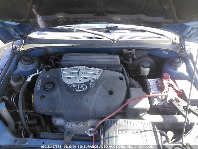 KNADC125236275522 - 2003 KIA RIO BLUE photo 10