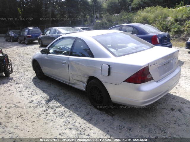 1HGEM22991L022694 - 2001 HONDA CIVIC SI/EX SILVER photo 3