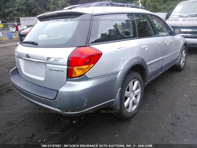 4S4BP62C077335870 - 2007 SUBARU OUTBACK OUTBACK 2.5I LIMITED SILVER photo 4